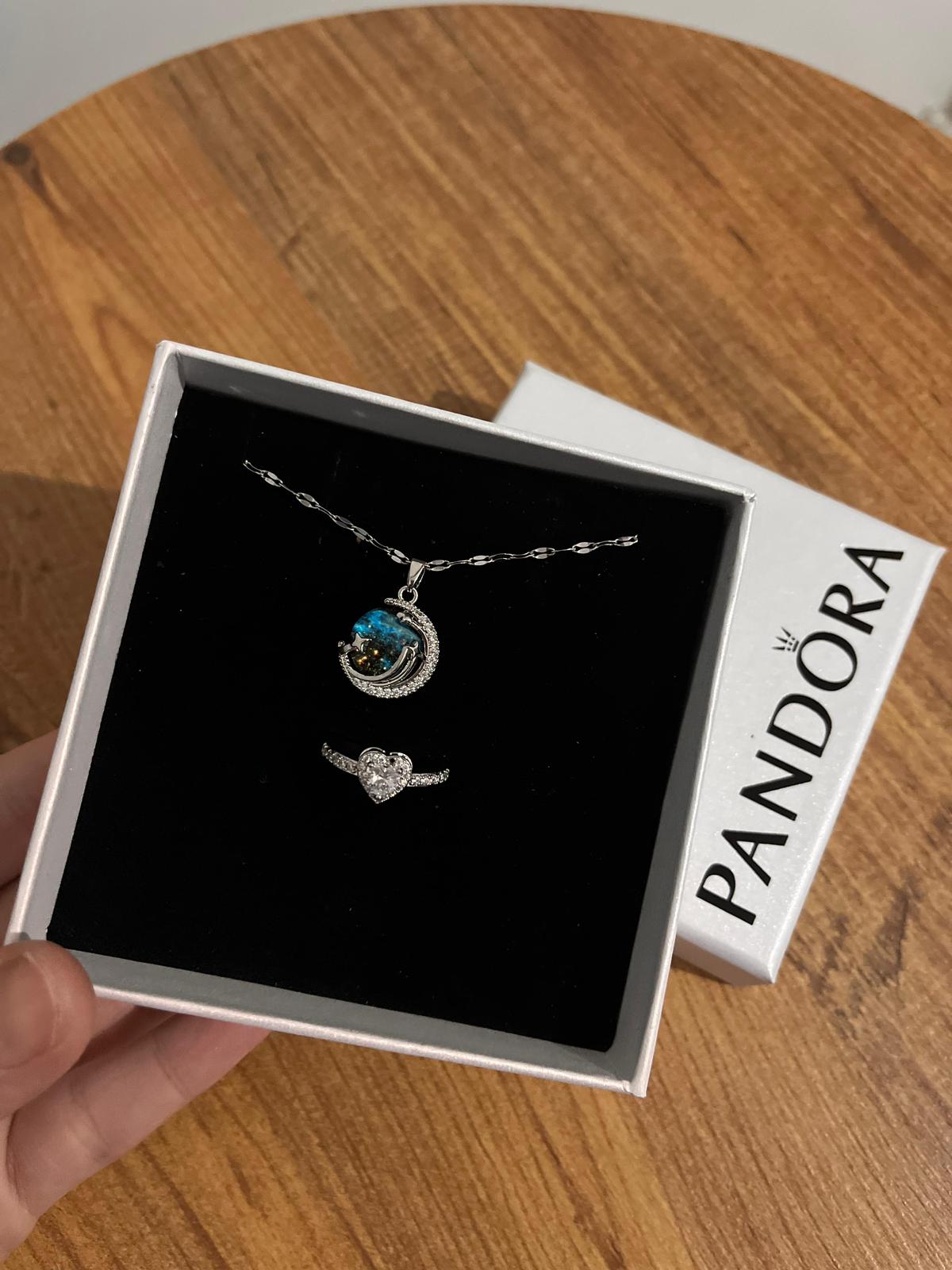 Pandora Gökyüzü Yüzük Seti