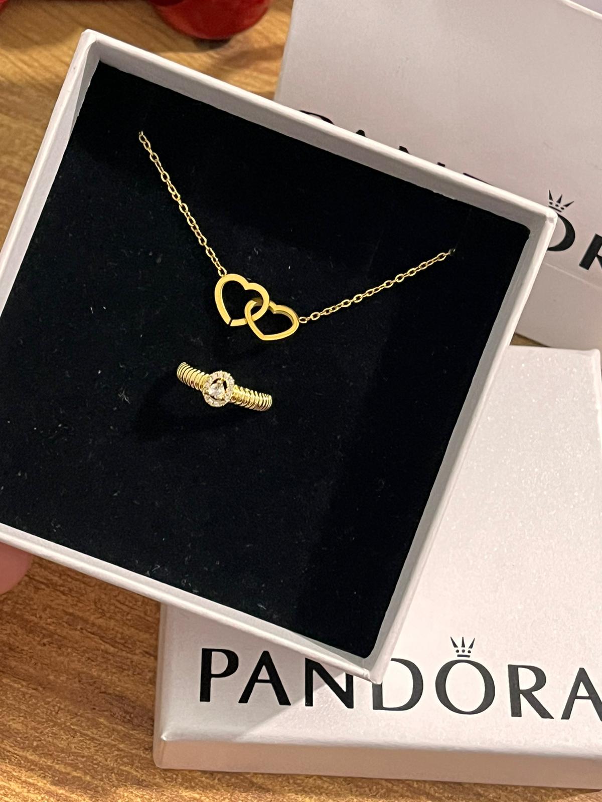 Pandora Kutusu ve Çantasında kolye+yüzük