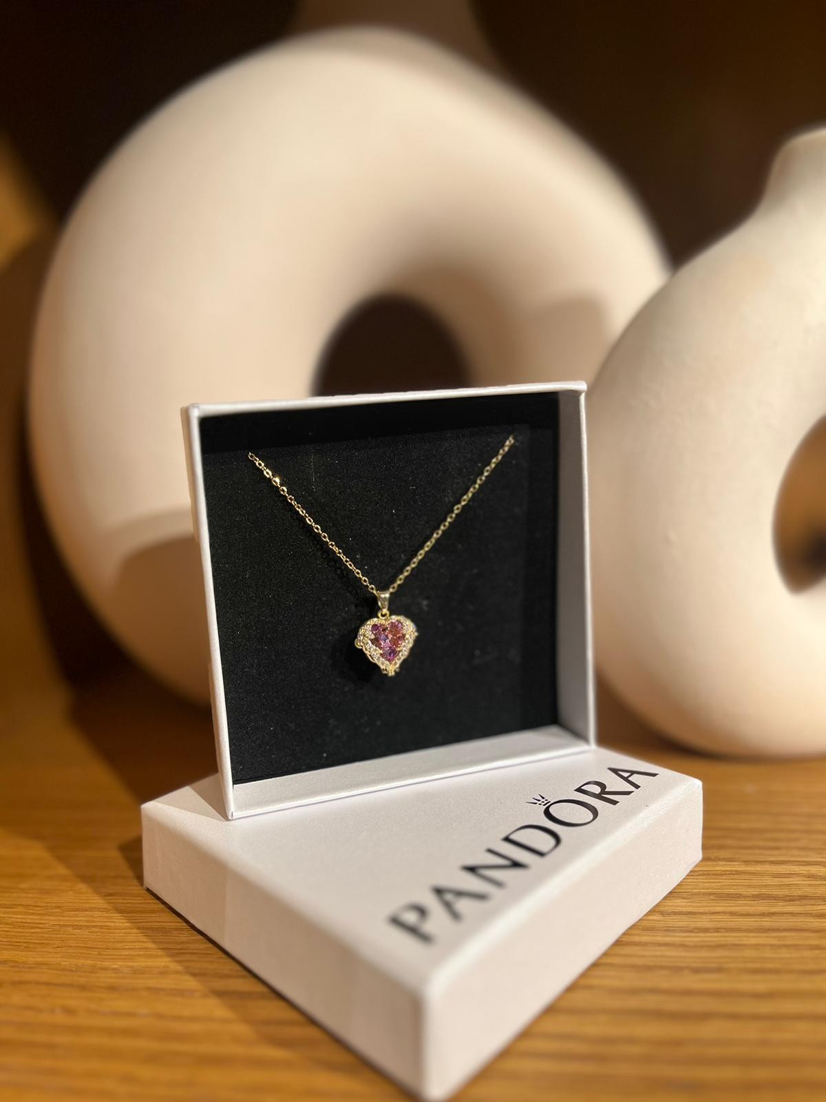 14 Ayar Altın Kaplama Hearts Kolye