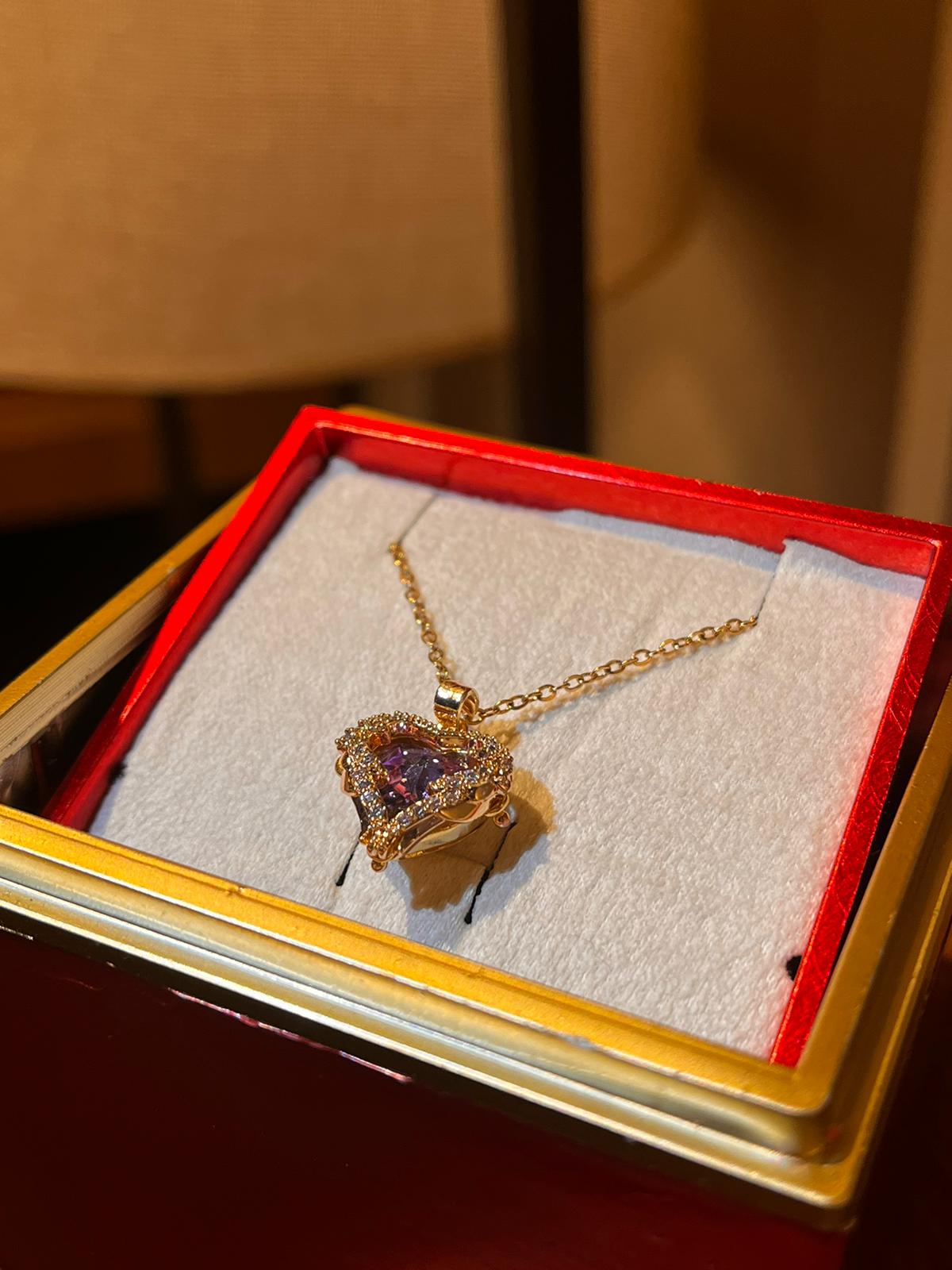 14 Ayar Altın Kaplama Hearts Kolye