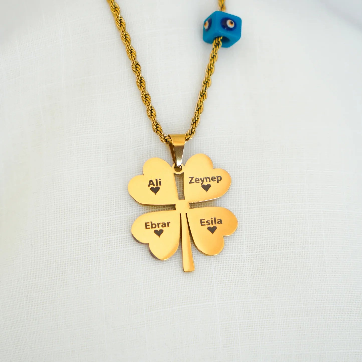 ✨ Kişiye Özel İsimli Yonca Kolye ✨